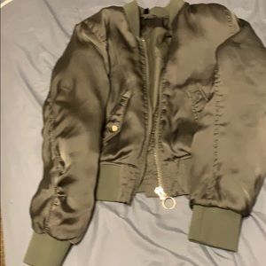 Green bomber jacket